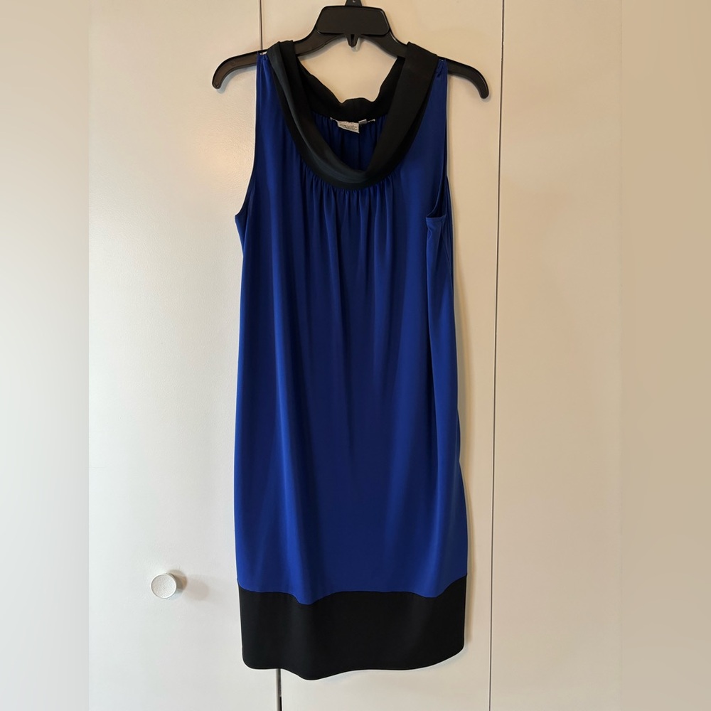 Maggy London Blue and Black Mini Dress